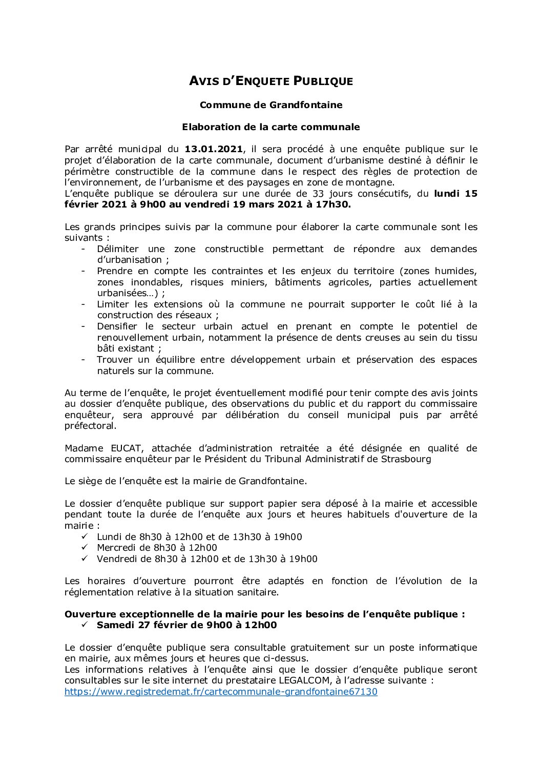 07 – Avis d’enquete