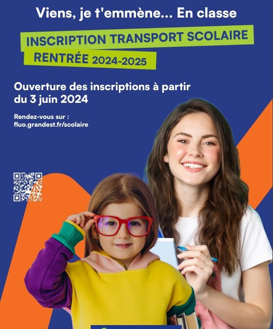 INSCRIPTION AU TRANSPORT SCOLAIRE – RENTREE 2024