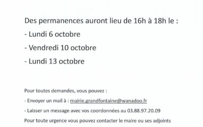 FERMETURE DE LA MAIRIE