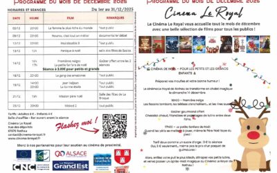CINÉMA LE ROYAL – PROGRAMMATION DE DECEMBRE