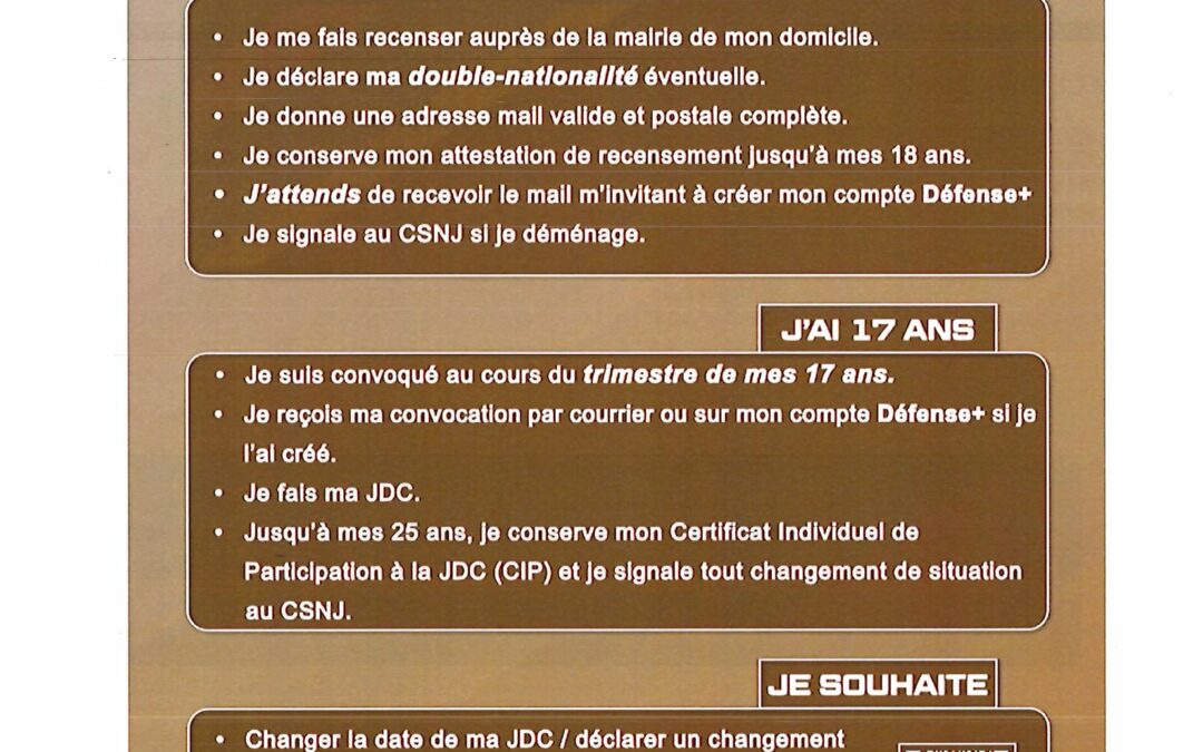 JOURNEE DEFENSE ET CITOYENNETE (JDC)