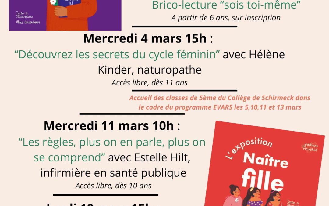 MEDIATHEQUE DE SCHIRMECK – PROGRAMME DES ATELIERS ET ANIMATIONS DE FEVRIER 2026