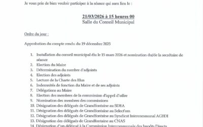 CONSEIL MUNICIPAL DU 21/03/2026