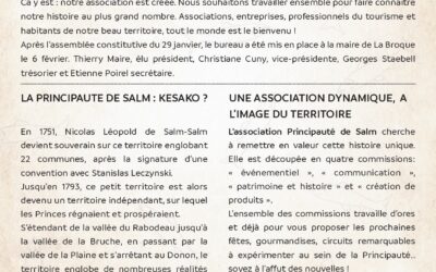 PRINCIPAUTE DE SALM – Newsletter