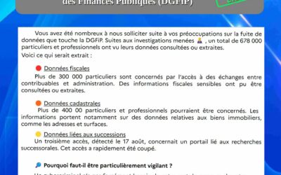 Fuite de données à la DGFiP : Information de sensibilisation suite aux fuites de données à la DGFIP