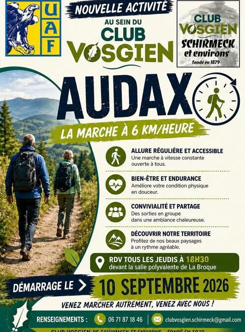 Club Vosgien de Schirmeck : Nouvelle activité proposée