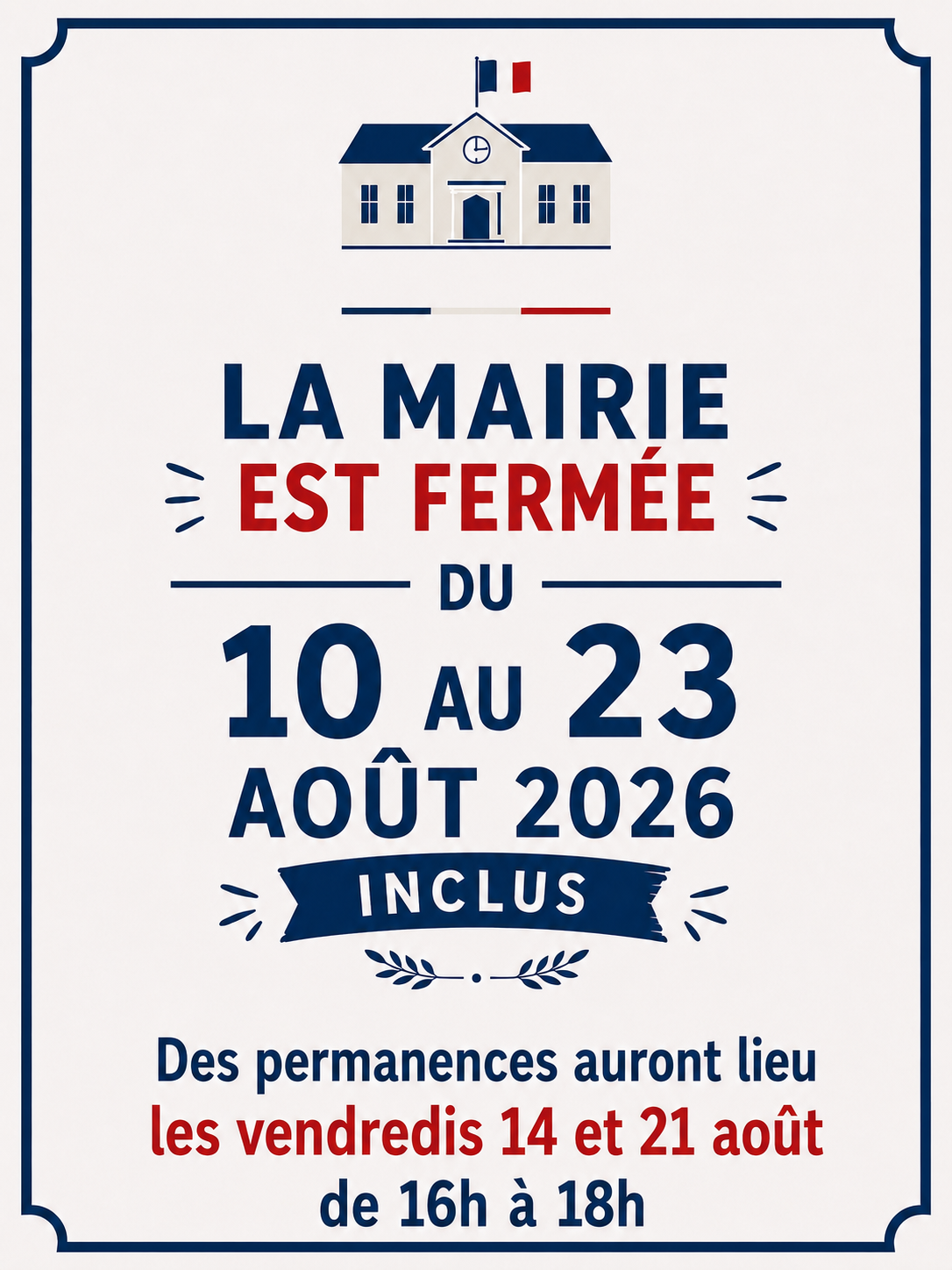 fermeture mairie