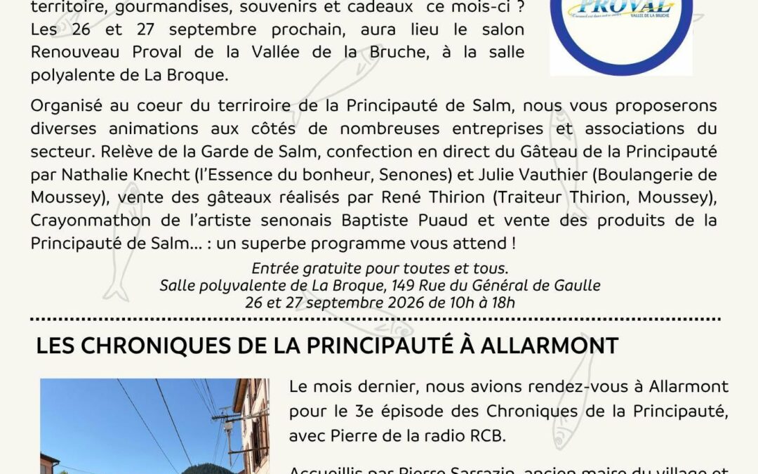 LE MESSAGER DE SALM – SEPTEMBRE 2026