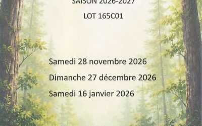 DATES DES BATTUES DE CHASSE – LOT 165C01