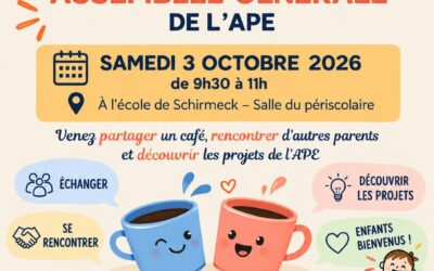 CAFÉ PARENTS & ASSEMBLÉE GÉNÉRALE DE L’APE